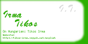 irma tikos business card